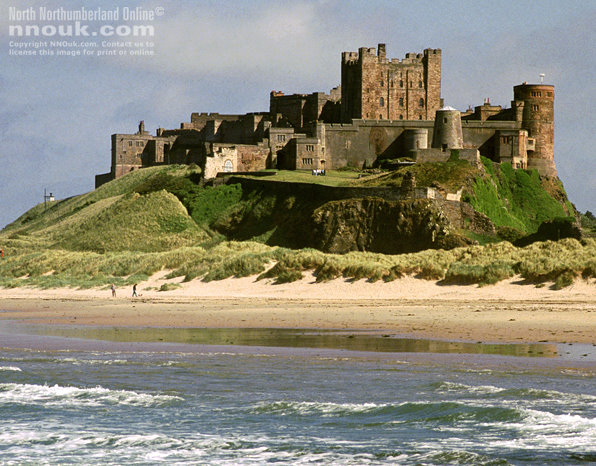 The beach and castle at Bamburgh