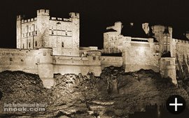 Bamburgh Castle was illuminated at night for a period in the late 1980s