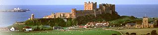 From Alnwick to Berwick: England's border country. The picture shows Bamburgh Castle