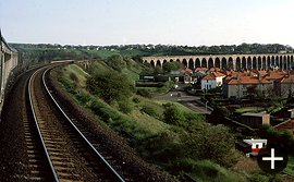 Onboard a northbound train as it approaches the magnificent Royal Border Bridge over the River Tweed.