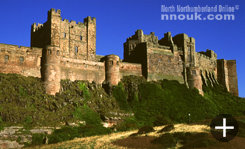 Bamburgh castle from the road