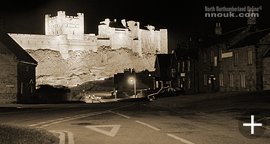 Bamburgh Castle was illuminated at night for a period in the late 1980s