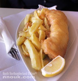 Fish and chips at Pinnacles in October 2015