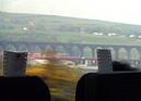 Inside a train as it approaches Berwick