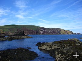 St. Abbs Head from St. Abbs village.