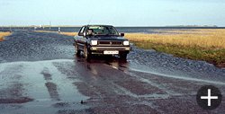 The causeway leading to Holy Island